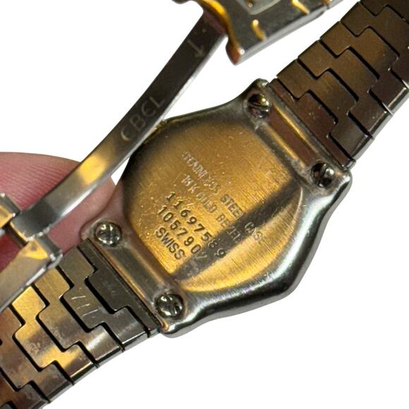 EBEL Swiss Women\'s Sport Classic Two-Tone 18K Gold Steel Diamond Bezel Watch